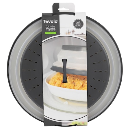Tovolo Tovolo Gray/White Plastic Microwave Collapsible Food Cover 47005-200